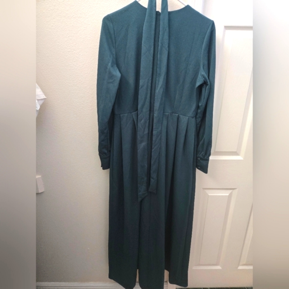 Turkish Refka Green Long Sleeve Dress - Picture 5 of 10